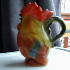 VTG ROOSTER Figural CREAMER Pitcher ANTIQUE